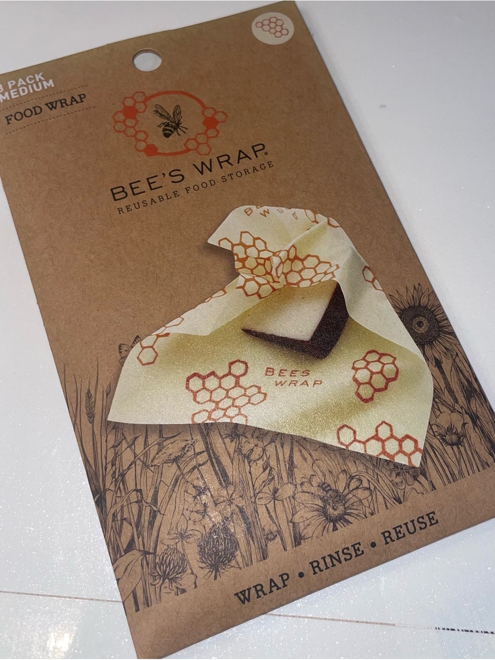 Bee’s Wrap Natural Food Storage Solution 3-Pack Medium